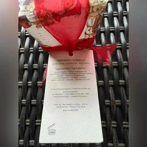 Alchimia 3 Pack Cinnamon Hand Vegetable Bar Soap - Picture 3 of 4